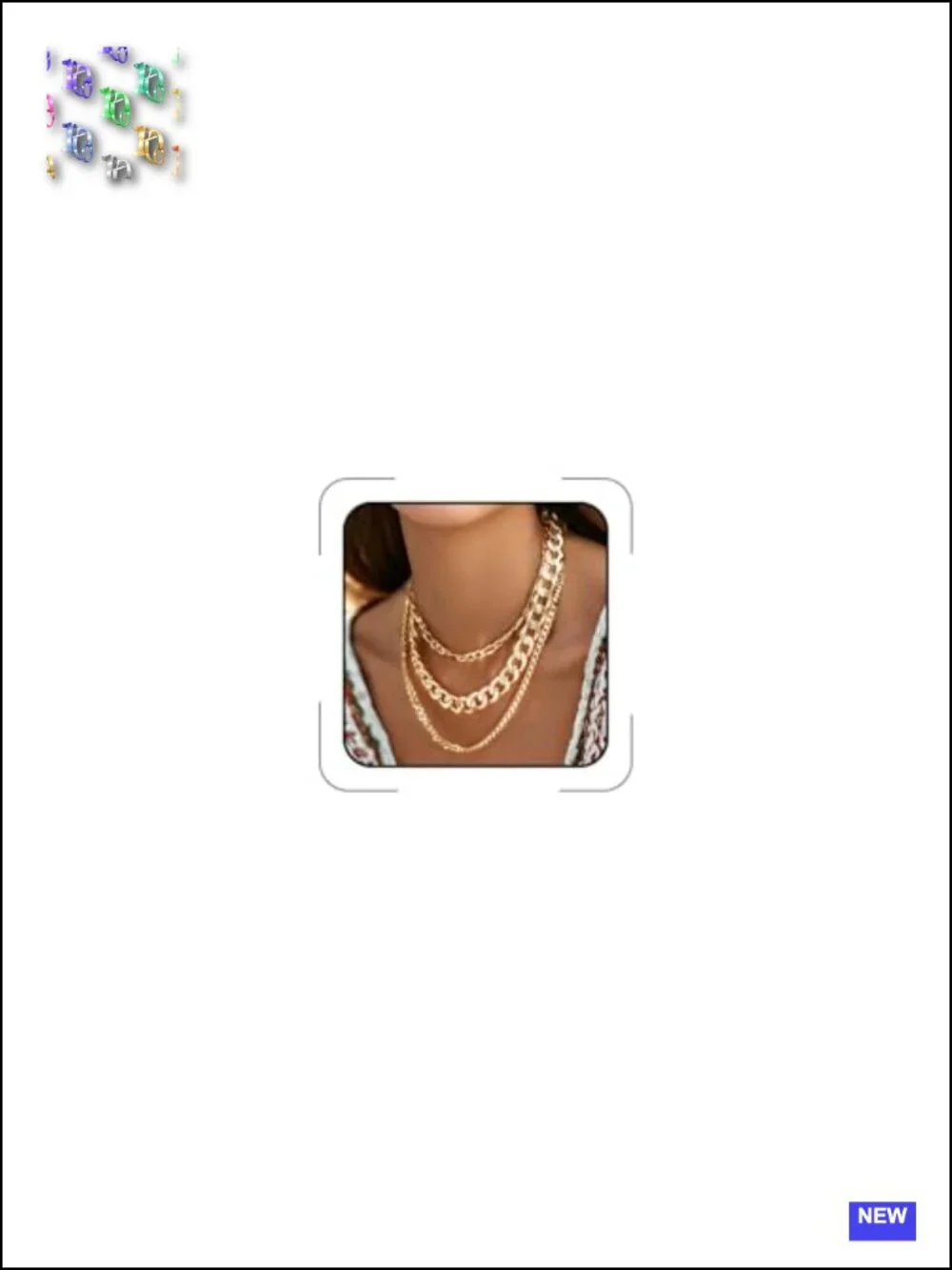 2 Pack Chunky Cuban Link Necklace Set Gold Layered Choker Adjustable Stackable